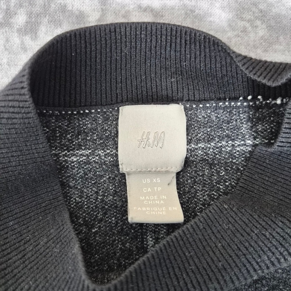H&M Mock Neck Sweater Women XS Dark Academia Preppy Whimsigoth Grunge Minimalist - Picture 6 of 6